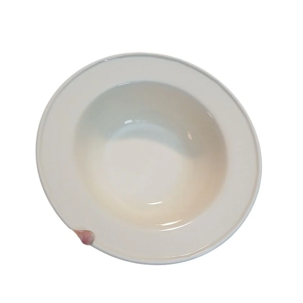 Crate & Barrel Porcelain White Soup Salad Pasta Serving Bowl 12